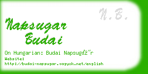 napsugar budai business card